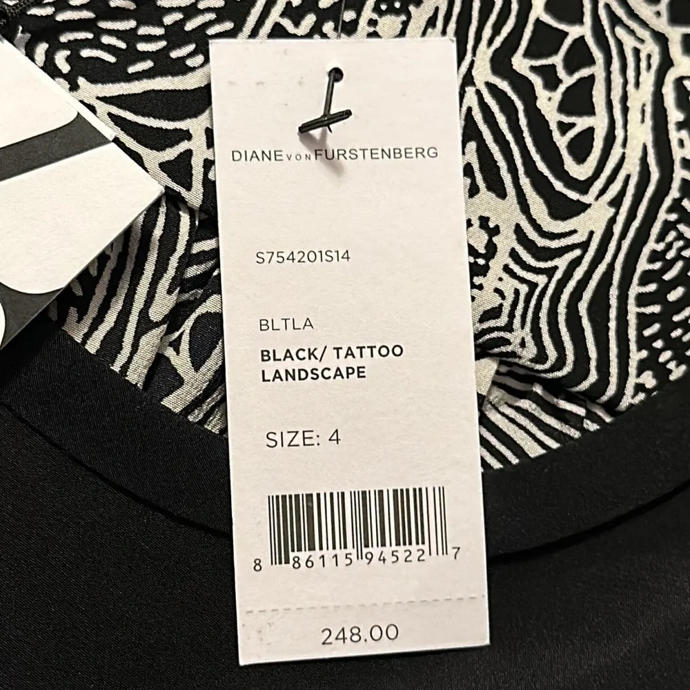 Diane Von Furstenberg Black and White Top - Picture 5 of 9